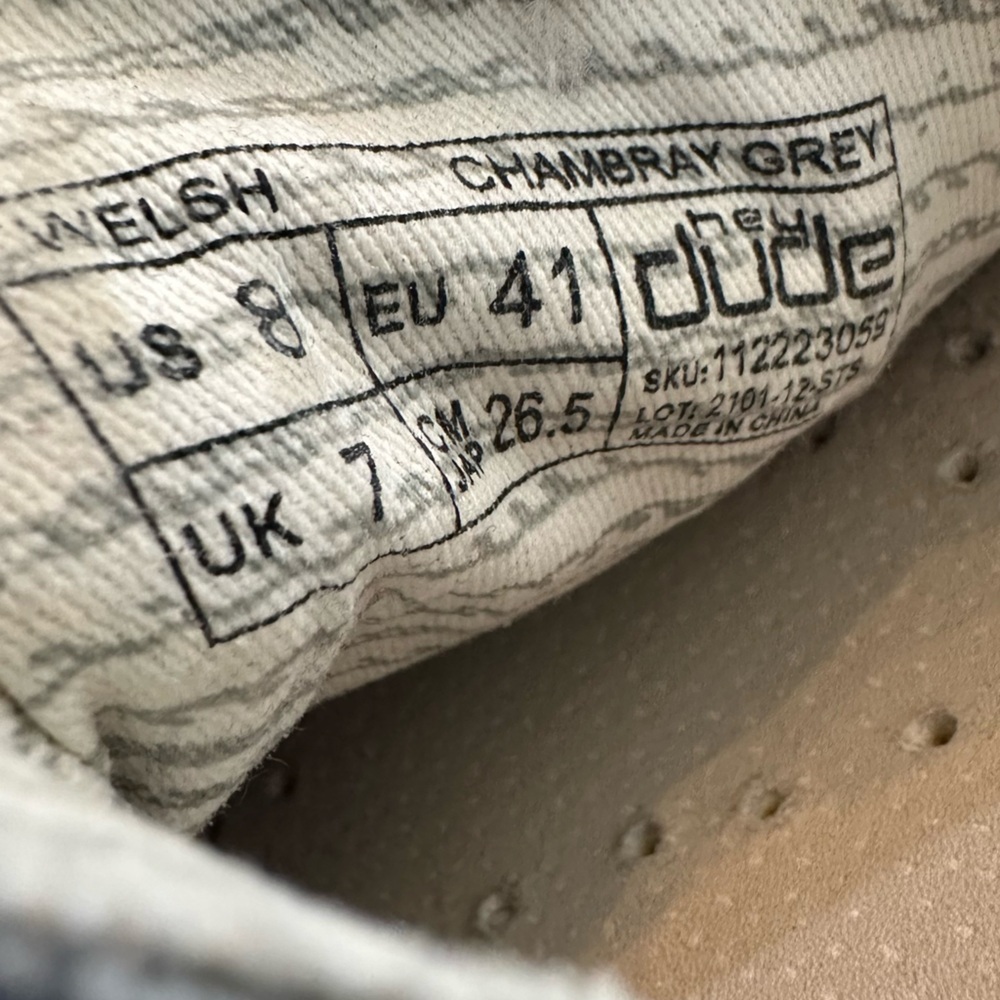 Hey Dude Welsh Chambray Grey Slip-On Loafers - Picture 11 of 11